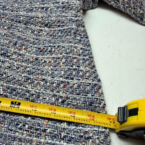 J. Crew 3/4 Length Sleeve Tweed Dress - Blue and Gray - Picture 12 of 14